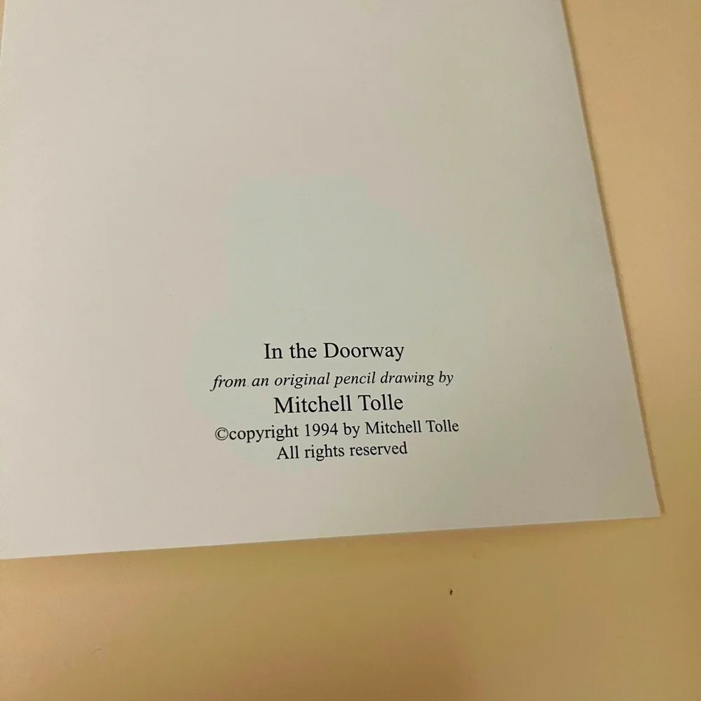 Mitchell Tolle Basketball Blank Greeting Cards “In the Doorway”